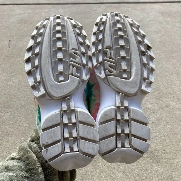 Fila Disruptor II Tie Dye Sneakers Size 7.5 - Picture 10 of 11